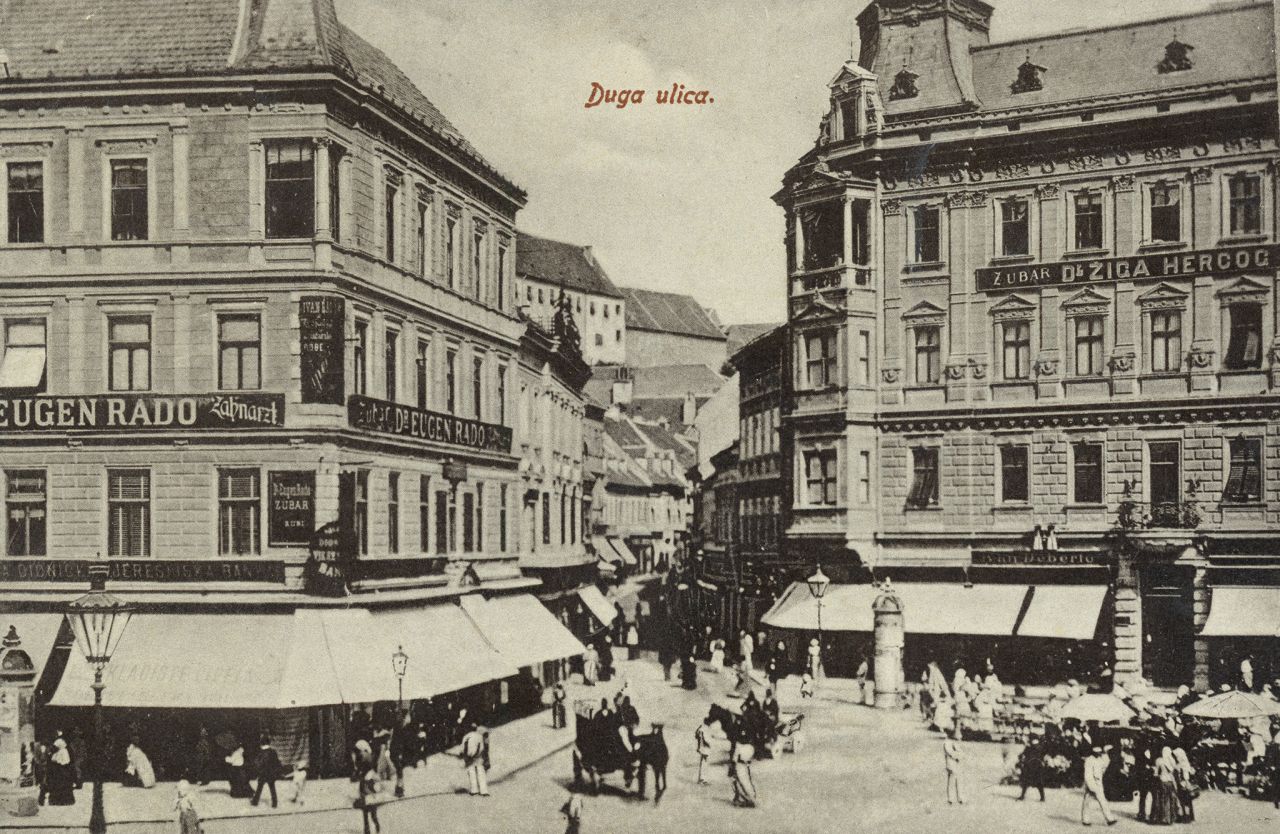 Duga ulica (današnja ulica Pavla Radića) oko 1900. godine